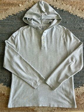 Mizzen+Main Fairway Hooded Henley Heather Gray